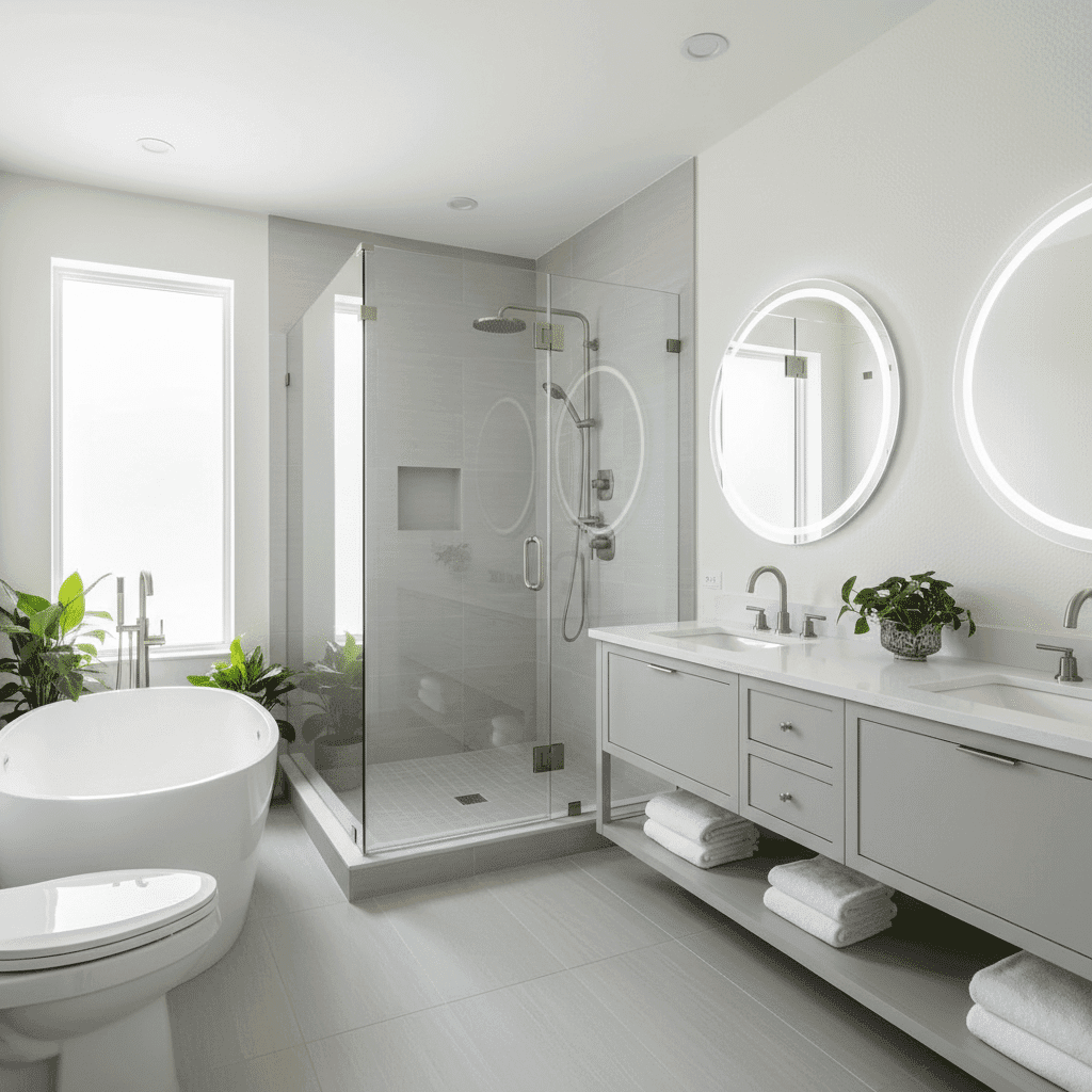 Beautifully remodeled bathroom with proper plumbing in Fort Myers