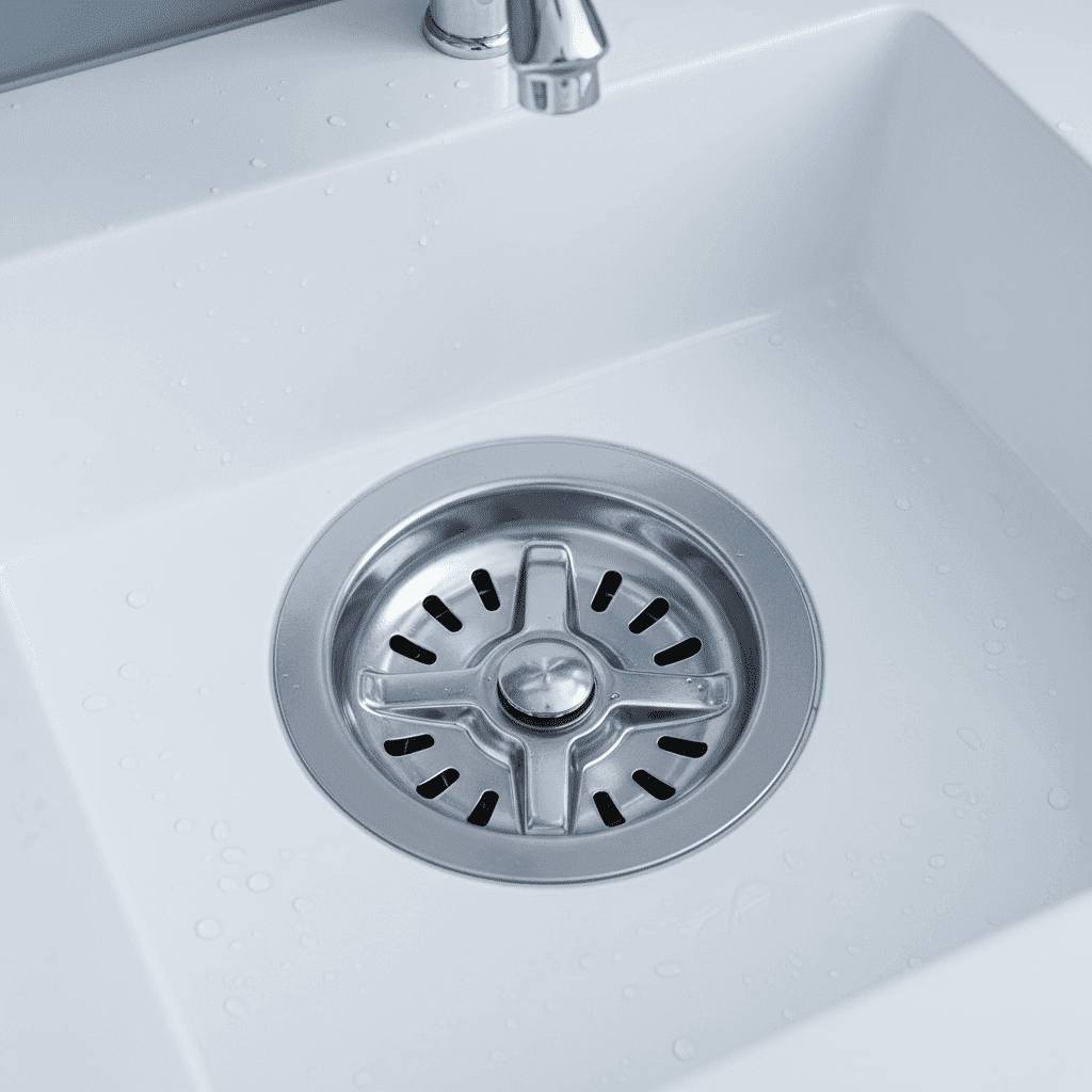 Clean garbage disposal grinding plate after professional service