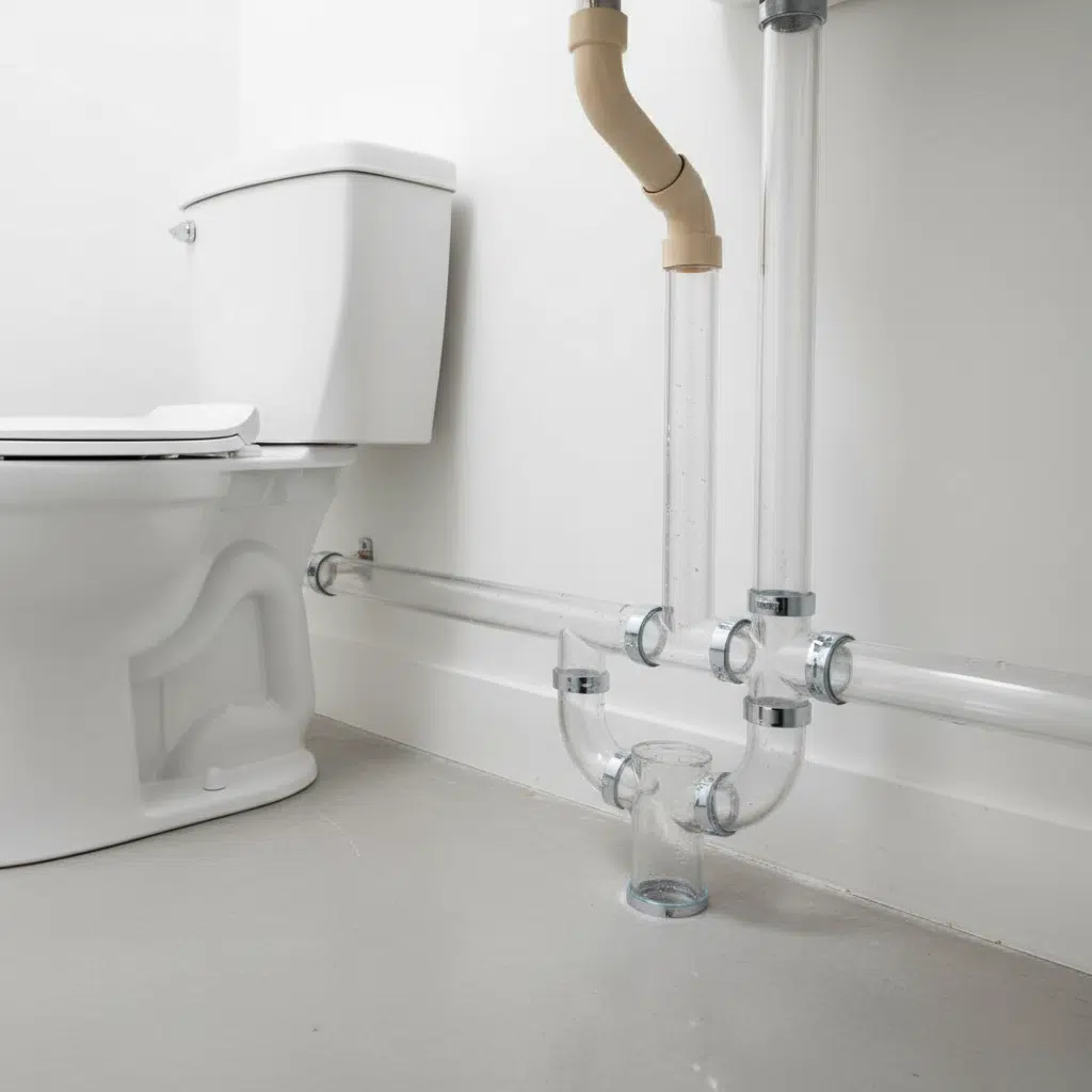 Clear toilet drain system after vent pipe repair