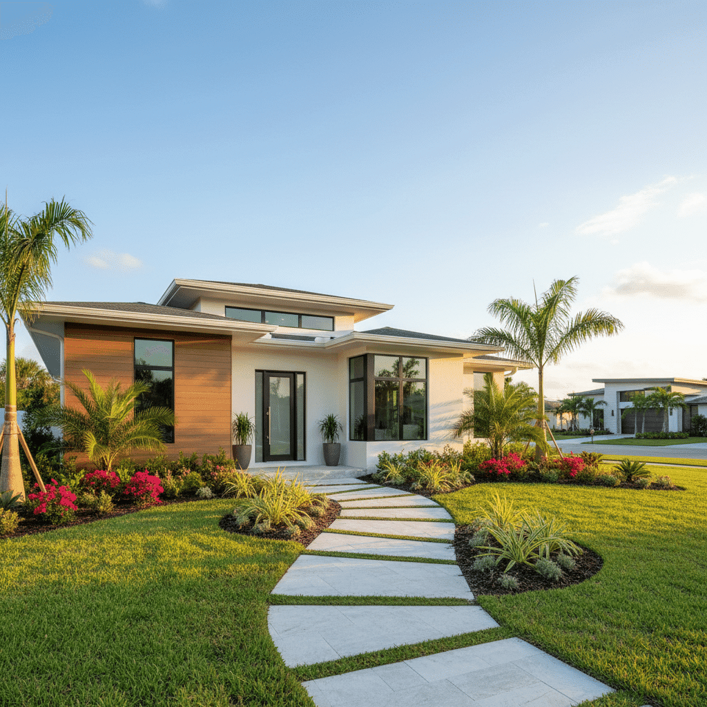Fort Myers residential home exterior with professional plumbing service access