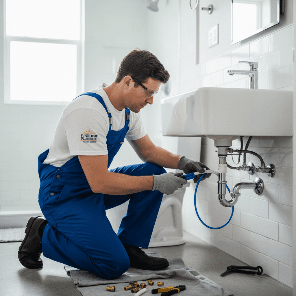 Licensed plumber performing code-compliant repair in Fort Myers