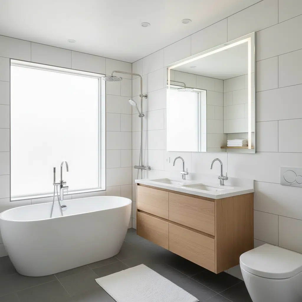 Modern bathroom after professional plumbing remodel in Fort Myers