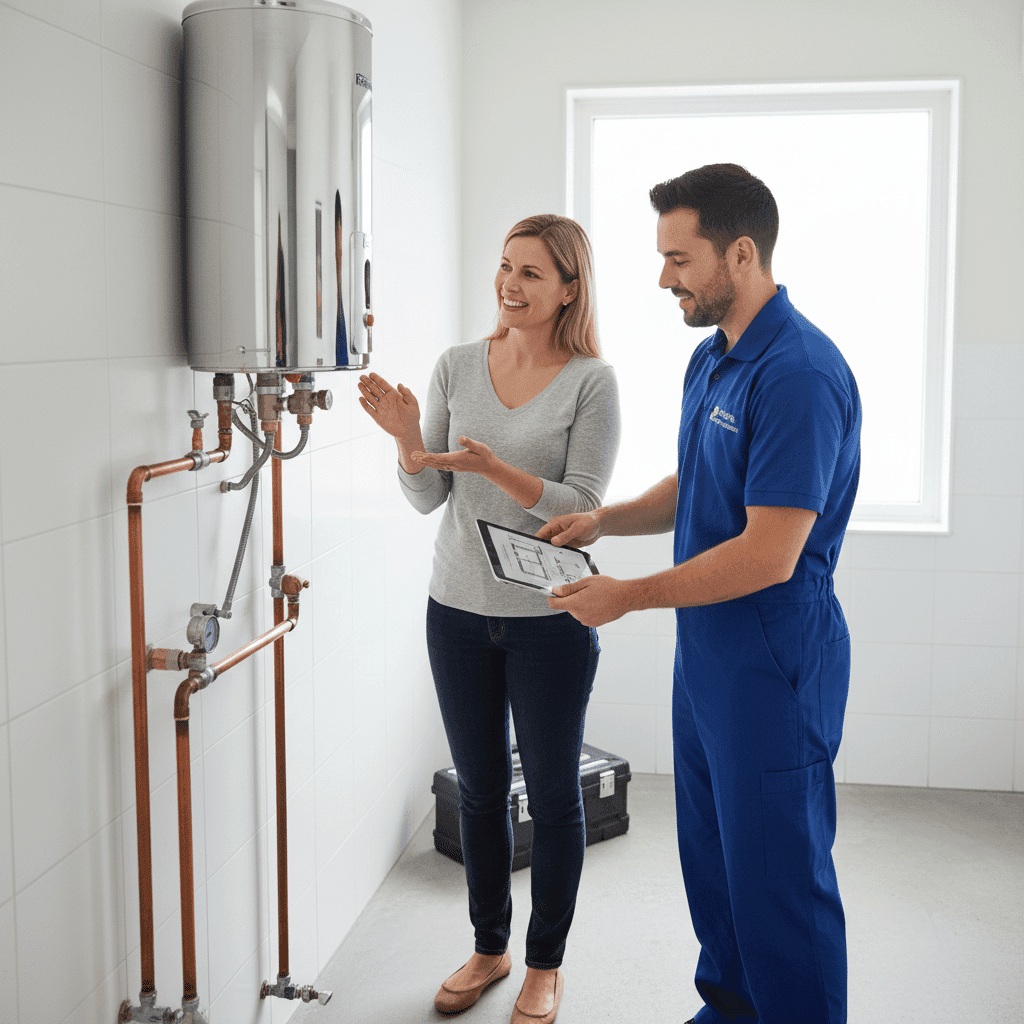 Satisfied homeowner after completed plumbing work in Fort Myers