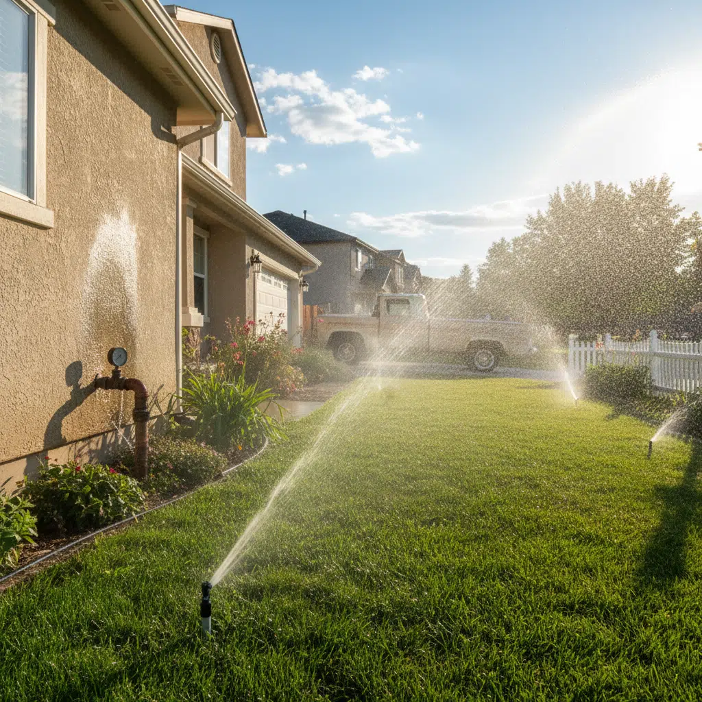 Sprinkler system putting strain on home plumbing supply