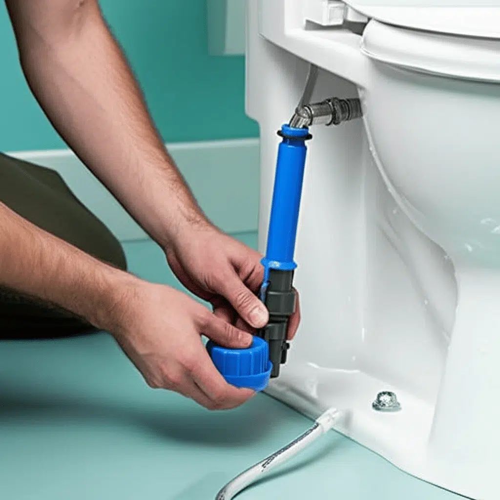 Installing a new toilet fill valve to fix a continuously running toilet in Fort Myers home