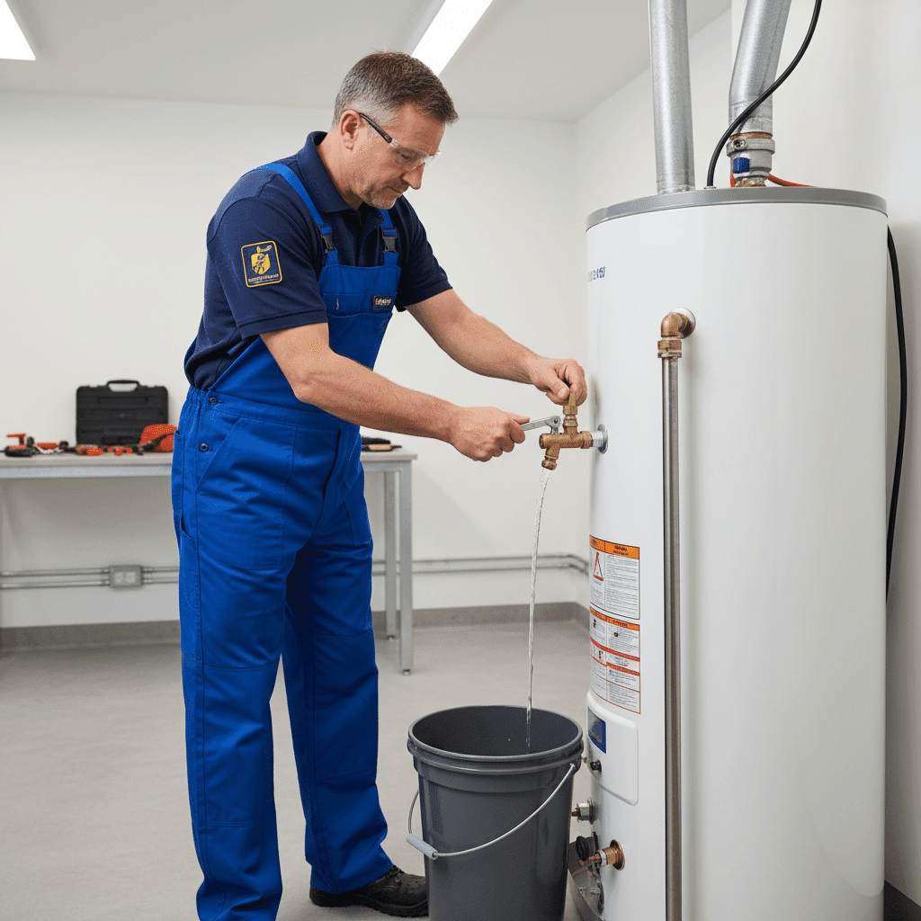 Water heater pressure relief valve being tested in Cape Coral, Florida