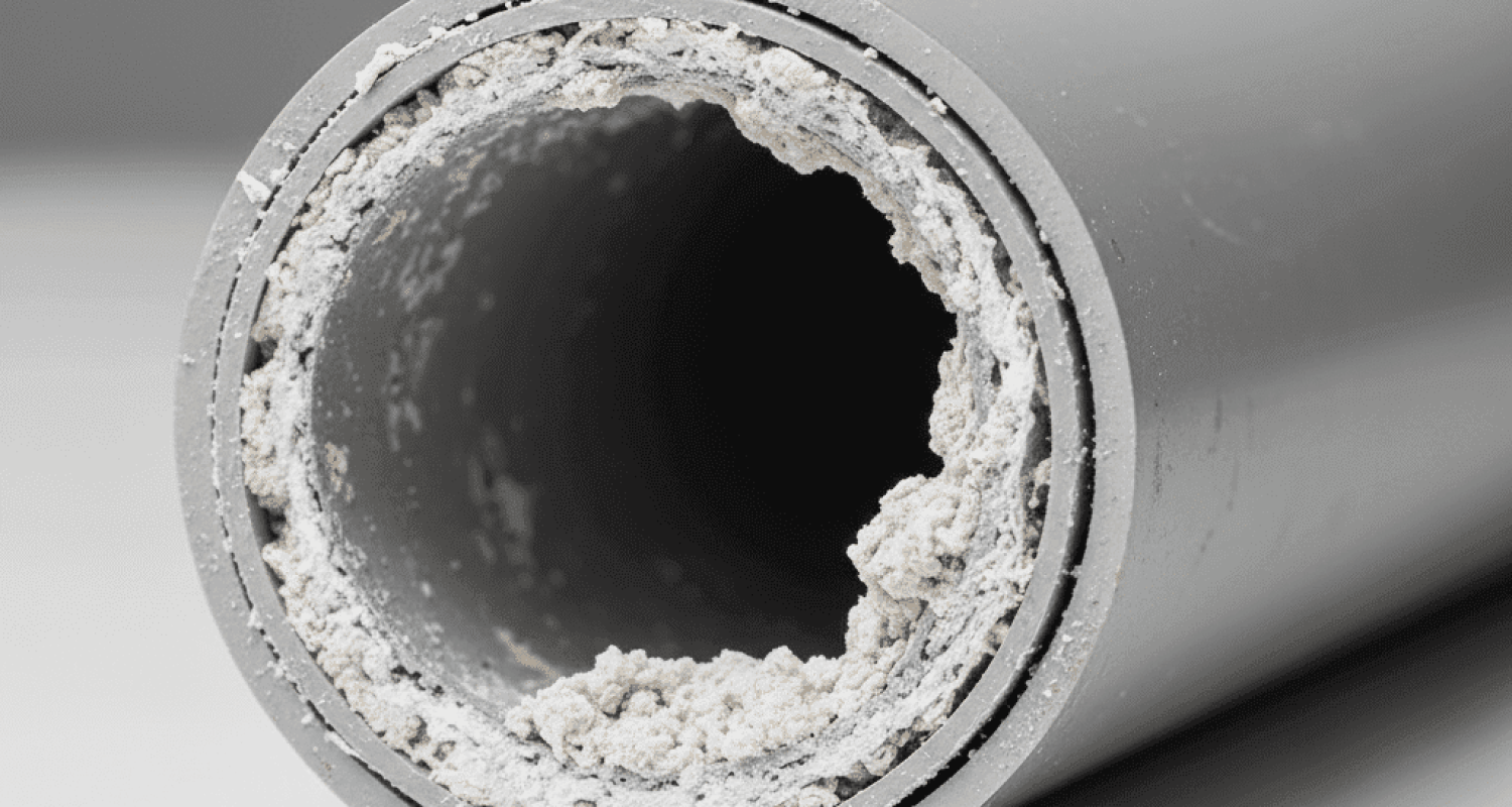 Polybutylene pipe deterioration and flaking from chlorine exposure