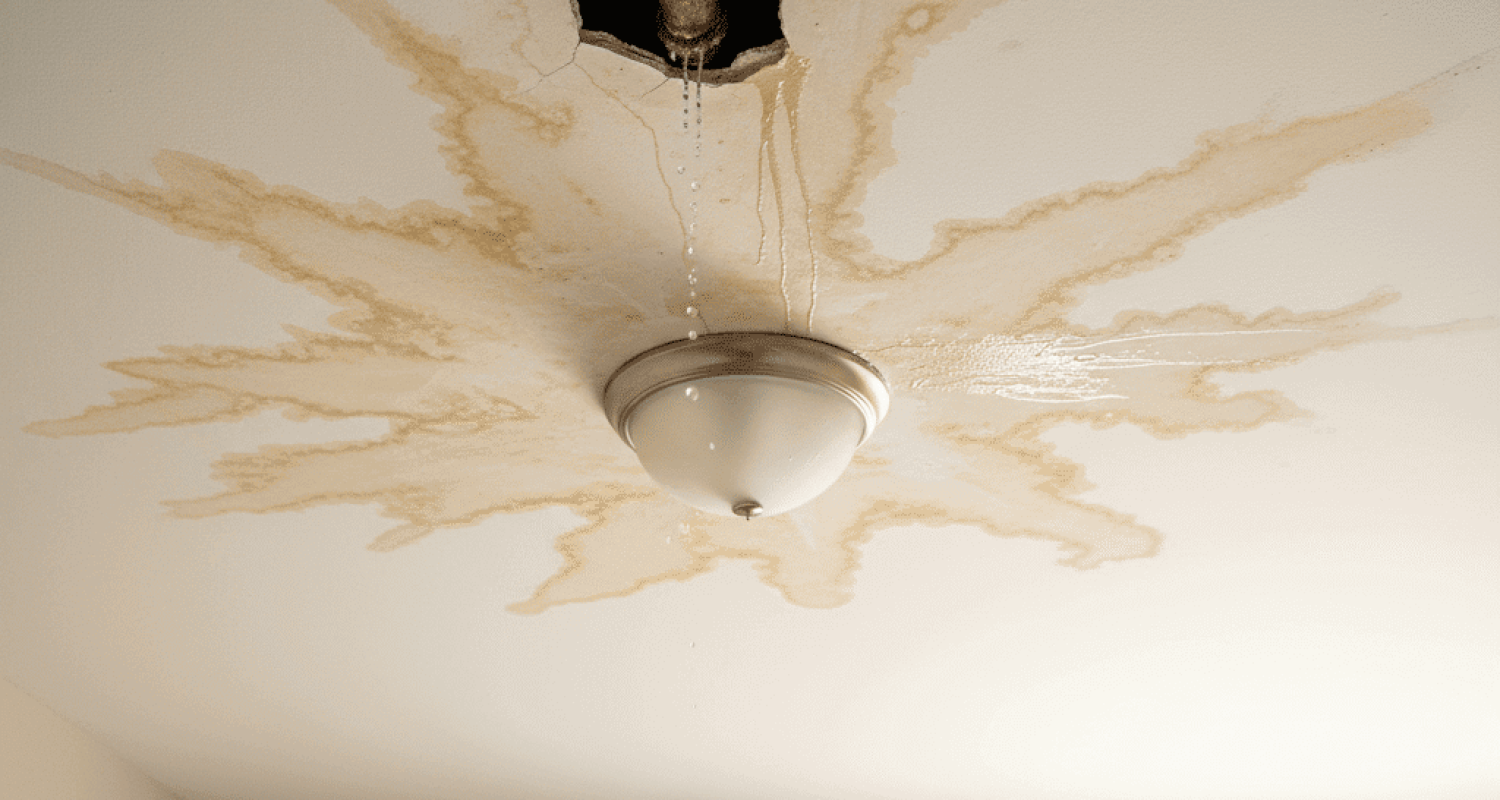 Water Stains Ceiling Pipe Burst in Fort Myers FL